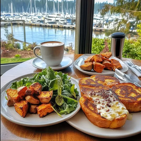 Breakfast at nearby Port Browning